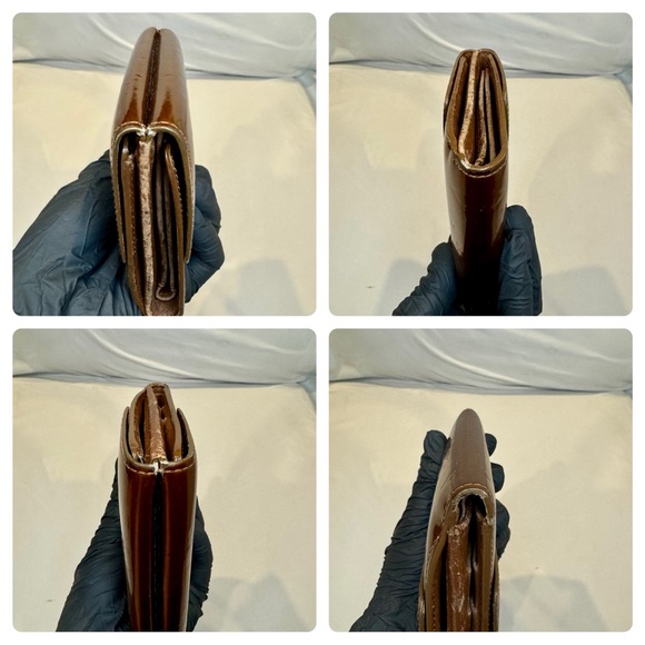 Authentic Louis Vuitton Vernis Elise Wallet in Bronze - Picture 10 of 12